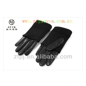 ZF3086 guantes de cuero hechos punto del pun ¢ o de la nueva manera